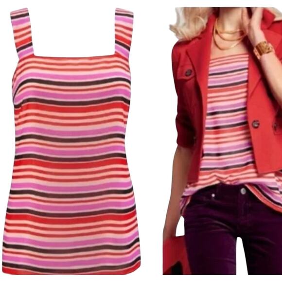 CAbi Tops - CAbi #3448 London Calling Banded Camisole Blouse - Size Small